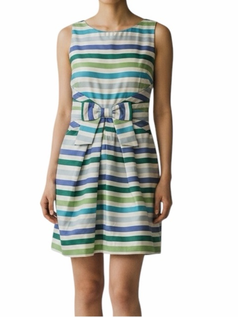 KATE SPADE New York Jillian Colorful Striped 100% Silk Dress Size 6